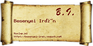 Besenyei Irén névjegykártya
