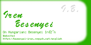 iren besenyei business card